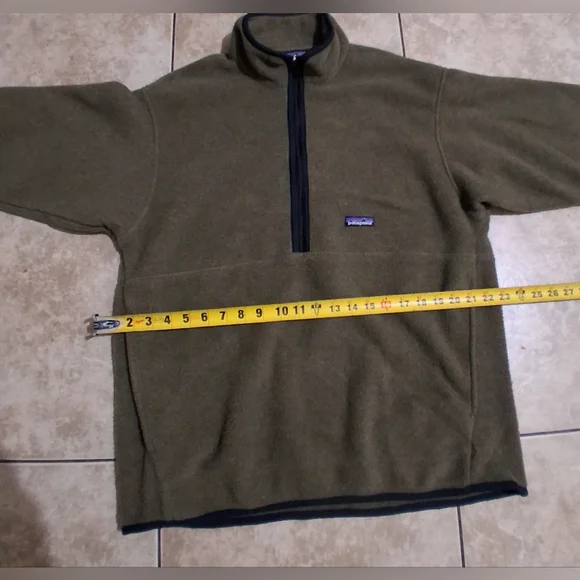 Patagonia Synchilla Olive Green Fleece Pullover Sz.L - Picture 5 of 8